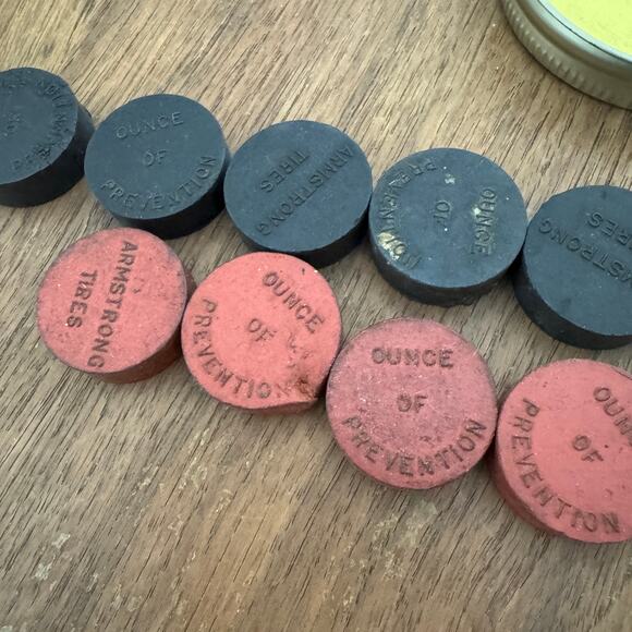 Armstrong Tires Rubber Checkers Ounce of Prevention Advertising Kerr Mason Jar - Picture 10 of 10